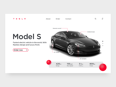 Tesla Model S - Landing Page Design adobe xd design landing page minimal prototyping tesla ui uidesign ux web