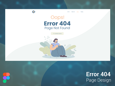 404 Error Page Design adobe xd business card design design figma illustration logo sign in signup ux website design websites