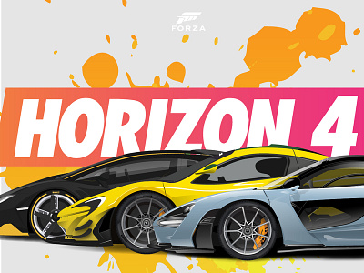 Horizon 4 Car Illustration adobe adobe illustrator car cars colour game illustration splat xbox