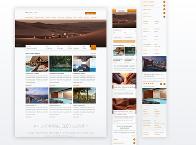 Resort website clean design grid holiday minimal mobile responsive travel ui web website wesbite