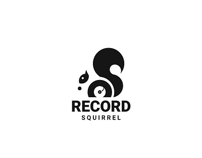 record squirrel branding design identity letters logo logotype simple type