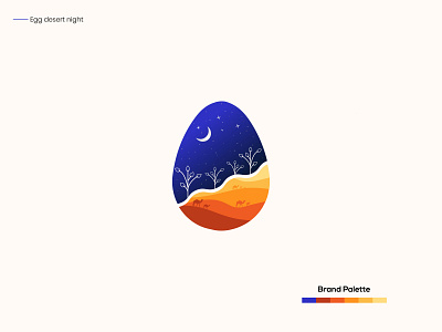 Desert night in egg