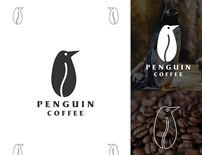 Penguin coffee appicon brandind branding creative design icon design identity letters logo logotype proffesional simple type vectors