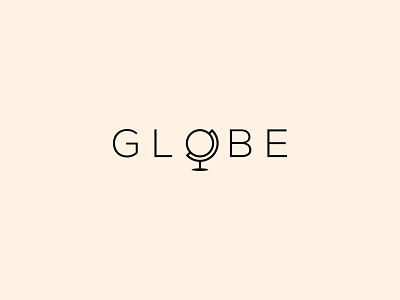 globe brandind branding design identity letters logo logotype simple type vector
