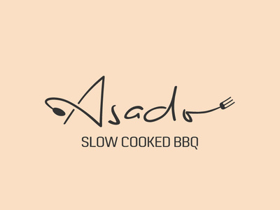 Asado branding logotype typhography logo