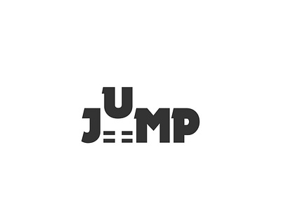 jump branding letters logo logotype simple