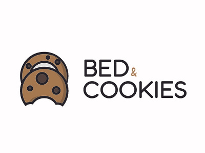 Bed and Cookies Hotel Logo bedandcookies challenge hotel logo logodesign practice