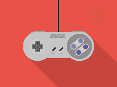 Super Nintendo Controller controller design flat ilustration retrogames ui video games