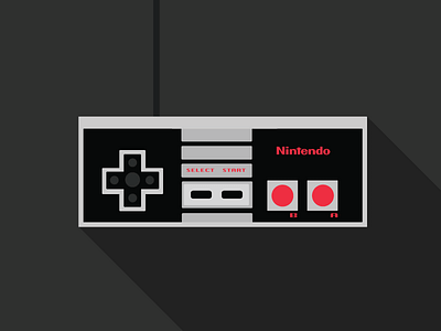Nintendo Controller controller design flat ilustration retrogames ui video games