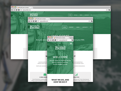 Portlike Responsive Design agency design desktop mobile responsive screenshots ui web