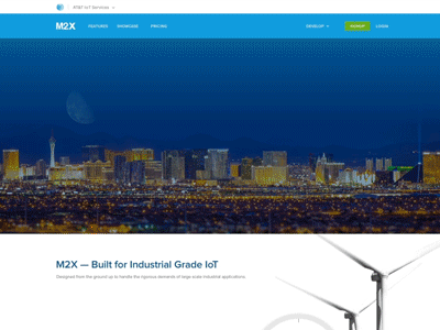 M2X Marketing Site att landing marketing ui ux website