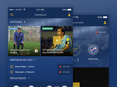 Futbol App Concept app concept ios soccer ui ux videos