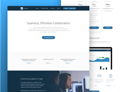 Collokia website Redesign blue redesign ui ux web website