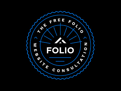 Free Folio Website Consultation badge badgedesign circles coasters curls design illustration illustrator lines outline shapes simple sticker mule