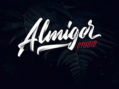 Almigor Studio badge brand branding calligraphy designer hipster identity illustration letter logo mark type vintage
