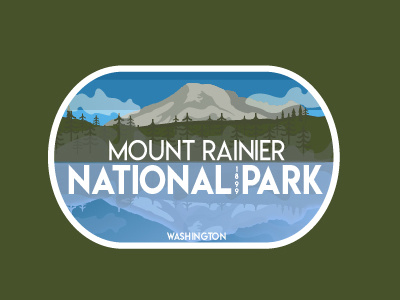Mountrainer adventure badge badges cactus desert hiking national park outdoors sticker tent
