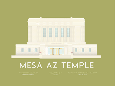 Mesa Az Temple ⛪️ building church design graphic illustration phoenix