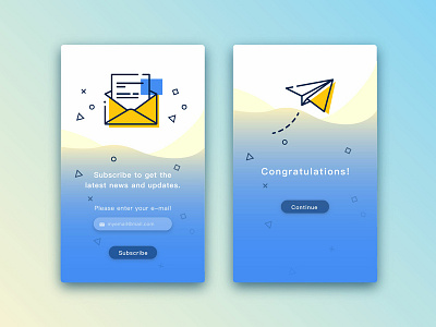 Subscribe - sea mail icon mail subscribe transfer ui ux design uidesign