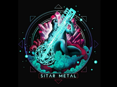 SITAR METEAL album art artwork brand idenity digitalart digitapainting graphicdesign logo music art sitar sitarmetal visial idenity