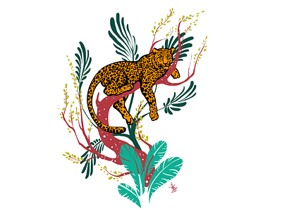 Into the wild animals art artwork digital art illustration illustrator leopard procreate wild wildlife
