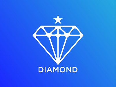 Diamond logo art design flat gradient color icon illustration logo ornamental symbol type vector