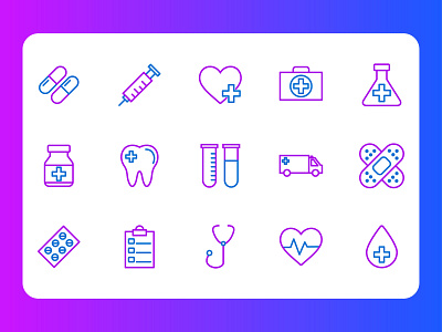 Medical health care app art design flat healt health care icon illustration pharmacist science symbol symbol set vector