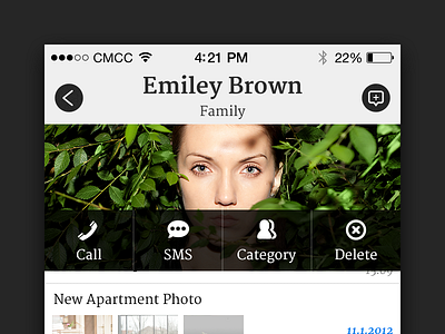 Contact Screen contact iconmoon ios ios7 person photo screen serif ui