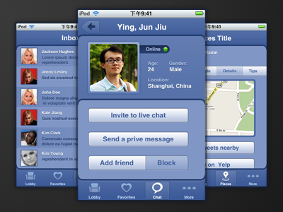 iPhone App app application facebook iconmoon iphone ui