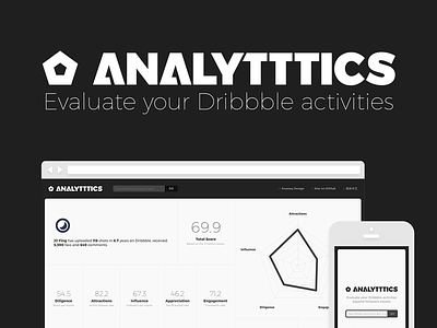 Analytttics - Unofficial Dribbble Activity Ratings analytics chart dribbble radar rating stats