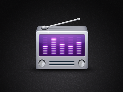 Radio Icon icon iconmoon purple radio