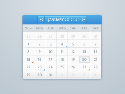 Calendar blue calendar iconmoon ui