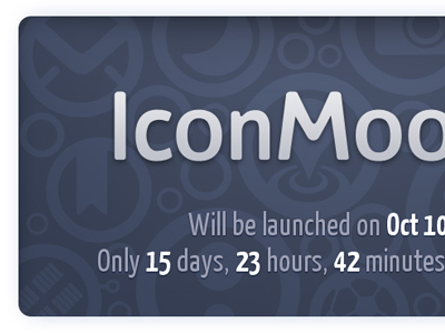 IconMoon Countdown Page count down icon iconmoon moon ui web