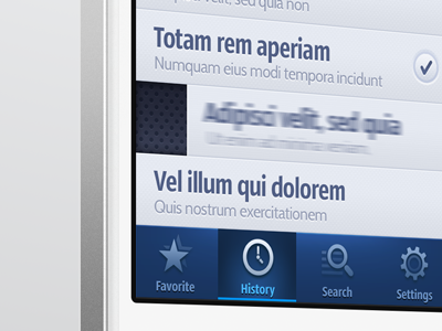 App Concept app bar concept favorite history icon iconmoon ios iphone list menu nav navigation search settings tab ui