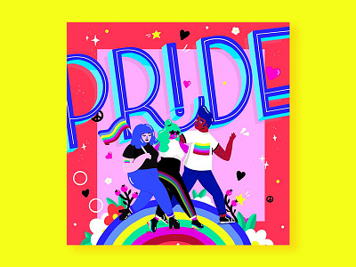 Happy #pridemonth 🏳️‍🌈 💛💚💙💜❤ art calligraphy hand lettering illustration lettering modernart pride summer type typography