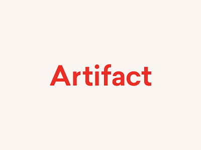 Artifact Wordmark design logo logo design red studio typograph typography vector