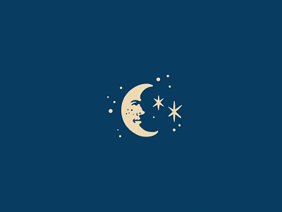 Moon americana art blue dark design filipiniana icon icondesign illustration mason masonic moon night tarot vintage