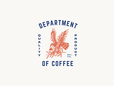 Department of Coffee Logo animal art badge badge design brand brand identity branding coffee brand coffee branding illustration lettering logo logo design seal typography
