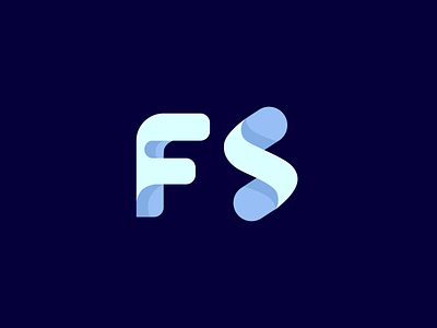 Logo Concept brand branding dark theme design fs icon identity letter letters logo logodesign logodesigner process symbol vector