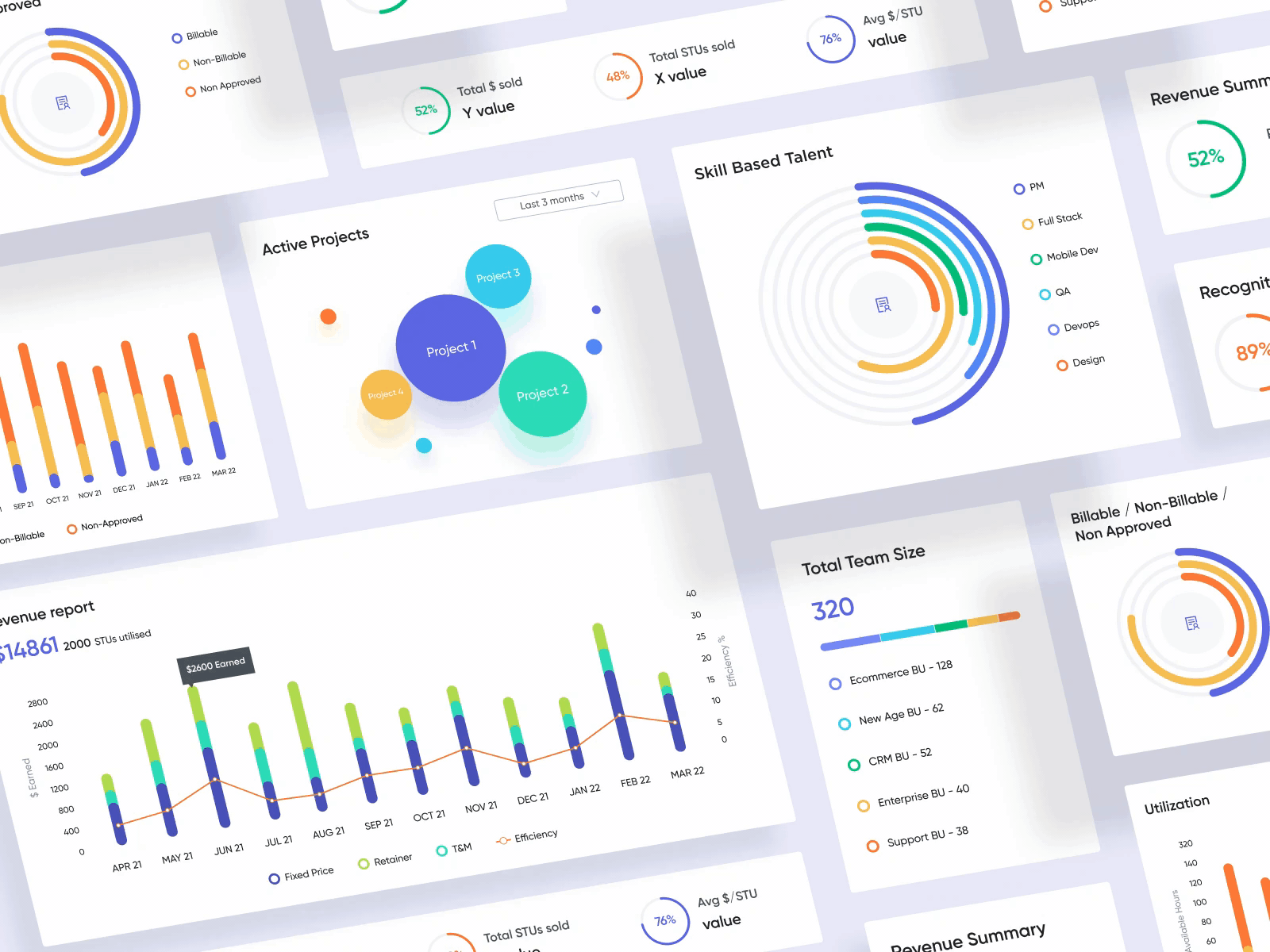 Interface elements analysis animation clean components dark dark mode dashboard elements graphs interface minimal modern product design prototype report ui ux