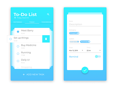 To-Do List app design gradiant task app todo todo app todoist ui ux