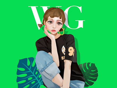 cute girl illustration
