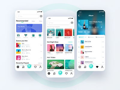 music app by 暴走兔 on Dribbble