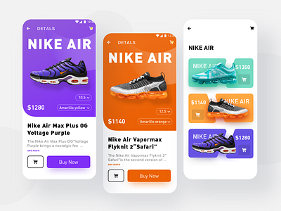 Buy shoes app app design ui