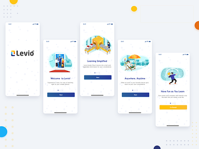 Levio Onboarding Screen 2d apps dribbble icon illustration mobile product design ui ux