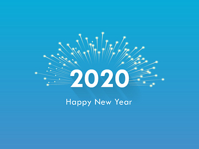 happy new year 2020 adobe illustrator clean design flat illustraion illustration art vector
