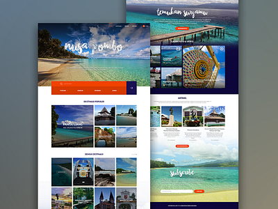 Tourism Website layout tourism ui website