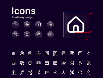 Icon Library design design icons icon icon library icons line icons meterial icons