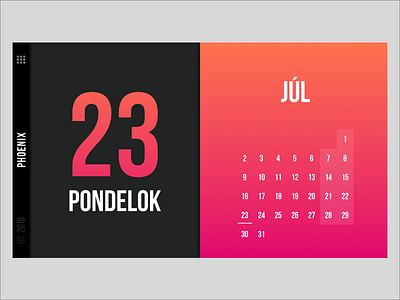 Phoenix - Calendar calendar landing page ui ux webdesign website