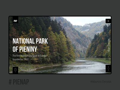 National park of Pieniny forest header landing national park nature pieniny river slovakia ui ux webdesign website