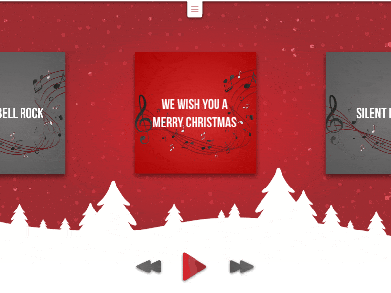 4 December - Christmas Music Player ( animated ) 2d animation advent calendar animation animation design christmas christmas music player december illustration music player principle app snow flakes tree